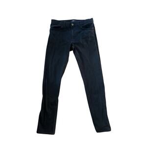 Men 33 Theory Raffi SP Pima Twill Black Denim Jeans Pants Straight Leg Cotton